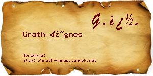 Grath Ágnes névjegykártya
